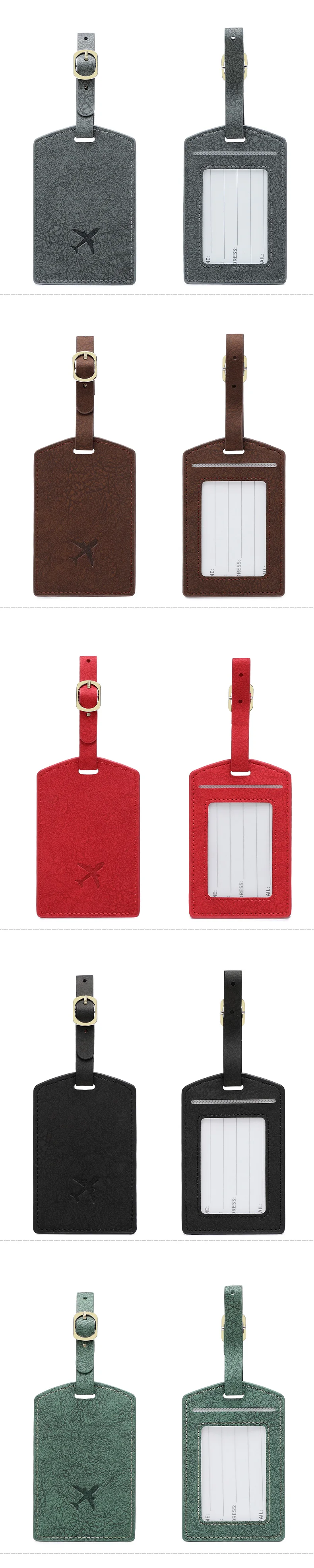 1PC Anti-LostPULeather Gepäckanhänger Privatsphäre Gepäckschutzhülle für Koffer und Reisetaschen Männer und Frauen Reisezubehör – Detail 9