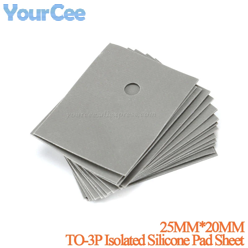 TO-3P TO-220 TO220 Isolated Silicone Pad Sheet Strip Heatsink Shim 100pcs/5pcs silicone pad