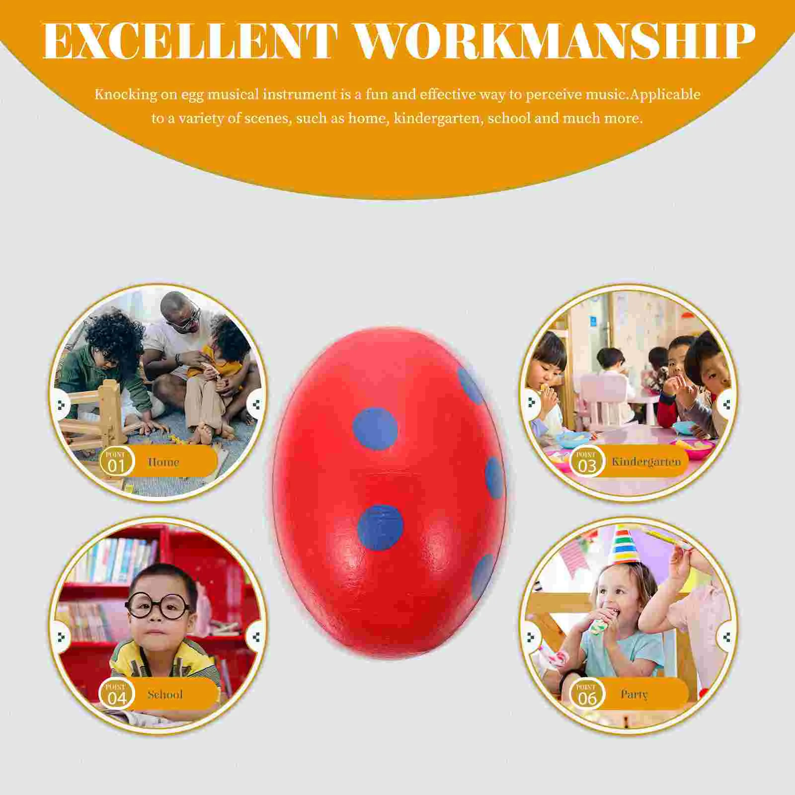 6 Pcs Orf Sand Egg Musical Percussion Instrument Kids Toy Set Small Toys Children Shaker Baby Shakers Eggs