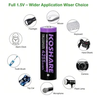 KOSHARE AA & AAA Rechargeable Li-ion Batteries 1.5V 4255mWh 1100mWh Low Self-discharge For Electric Toys Medical Devices Cameras 4