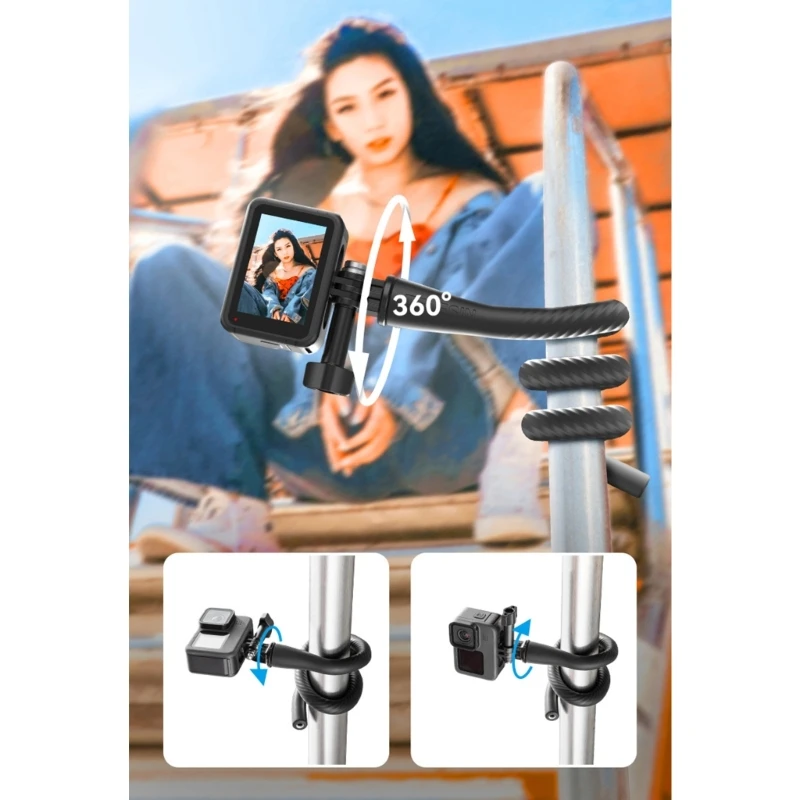 Gopro11 DXAC 용 오토바이 카메라 홀더 핸들 바 브래킷 클램프 자전거 마운트
