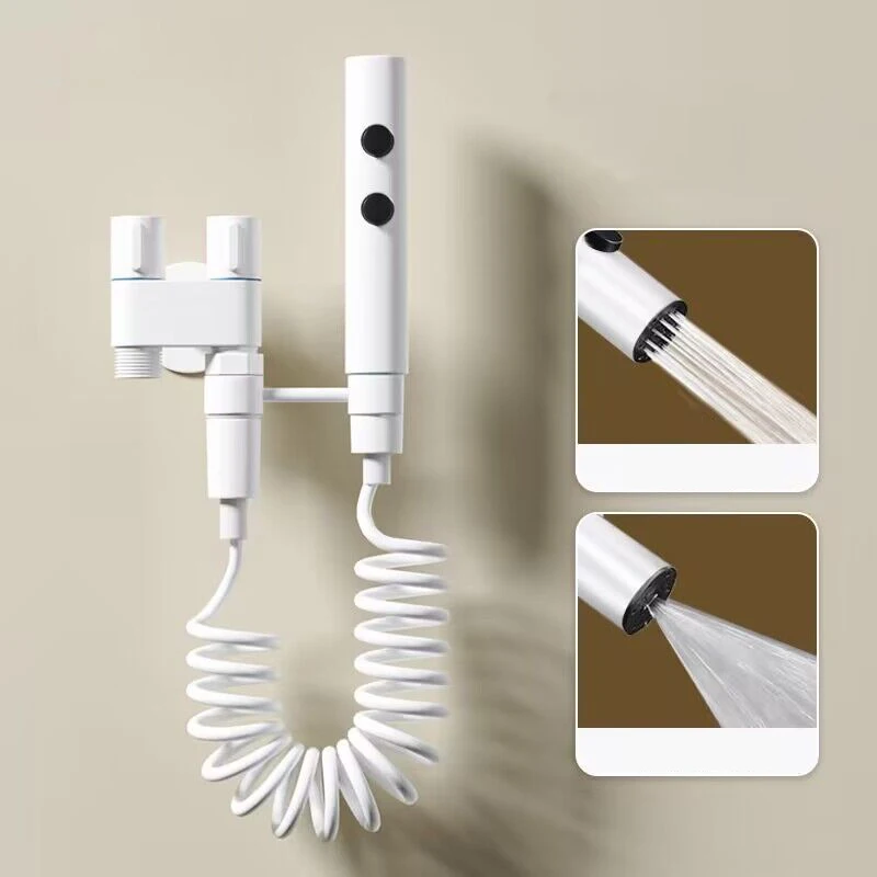 ฝักบัวสุขภัณฑ์สำหรับห้องน้ำ ฝักบัวฉีดชำระแบบสองทาง พร้อมวาล์วปรับมุม ชุดอุปกรณ์ห้องน้ำ ฝารองนั่งชักโครกแบบฉีดชำระ 1