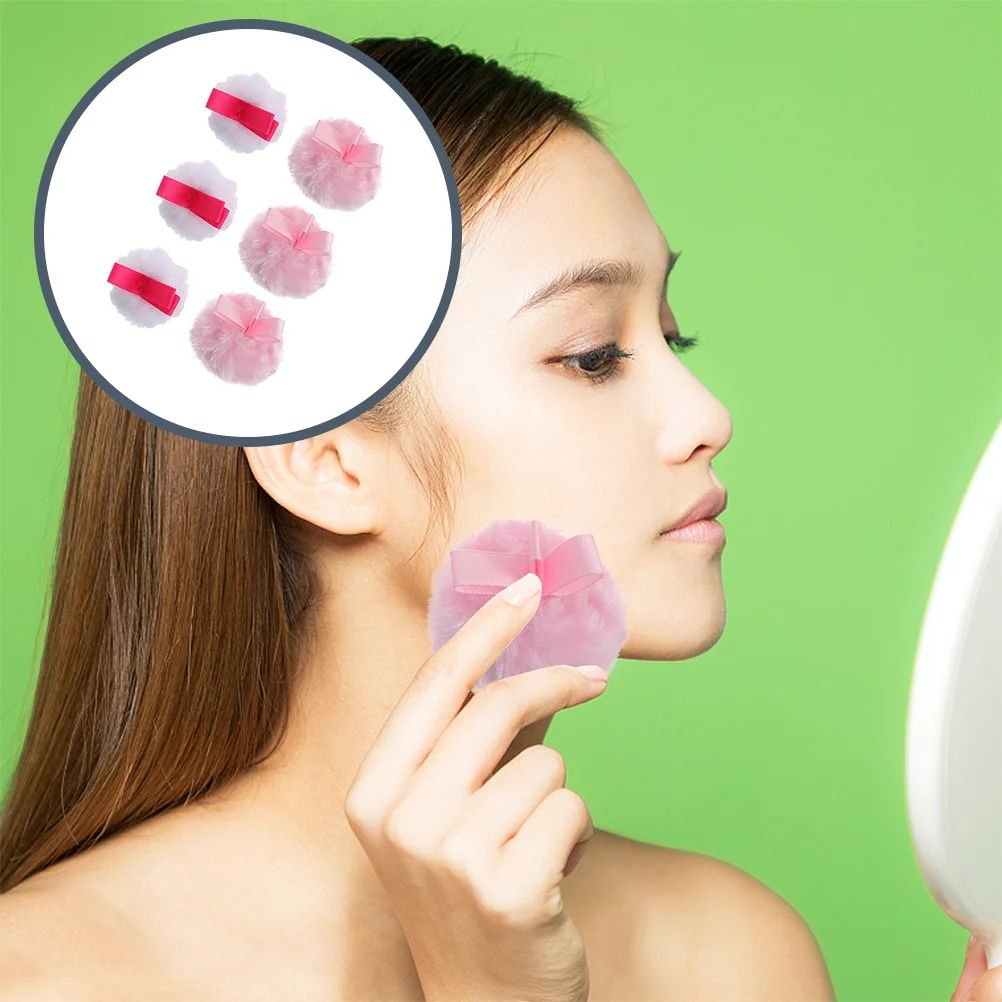 

6pcs Fluffy Supple Powder Puffs Comfortable Makeup Applicators