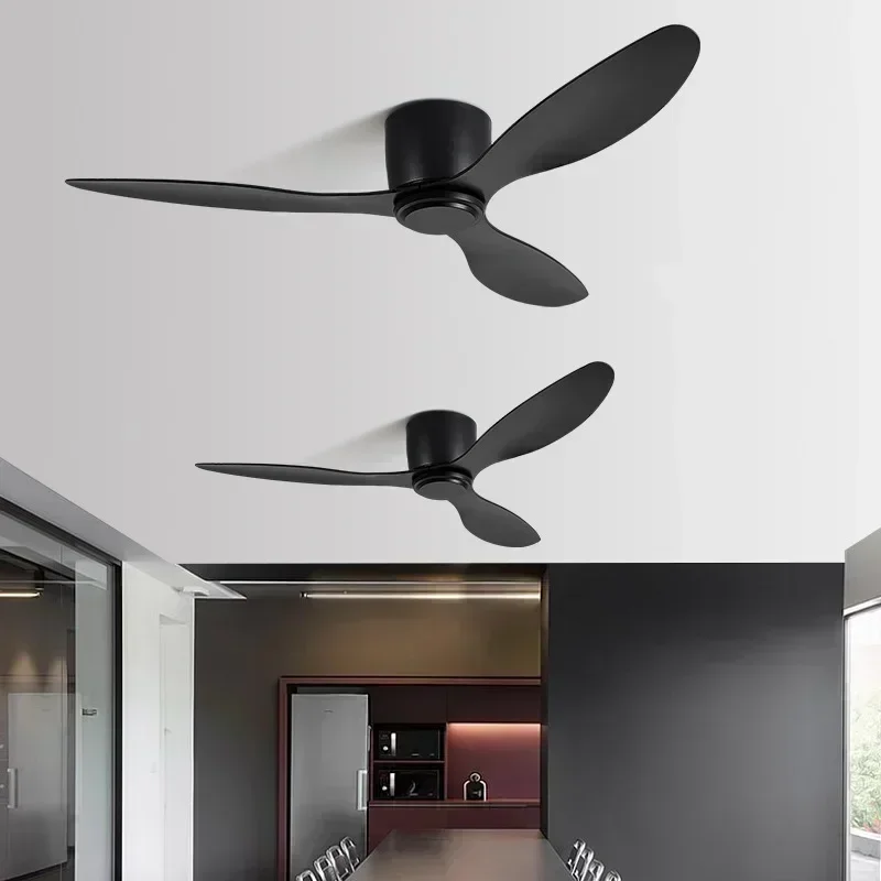 Low Floor Living Room with Lights and Remote Control Ceiling Fan, High Wind Power, Indoor Bedroom, Living Room, Dining Room 3
