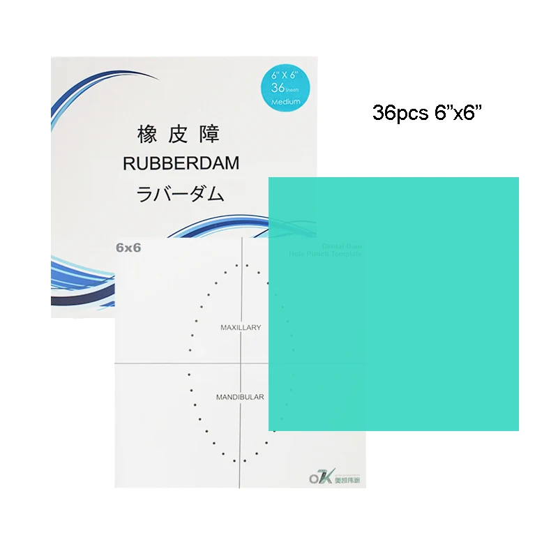 52pcs5x536pcs6x6NaturalRubberLatexDentalDamantiallergyNon