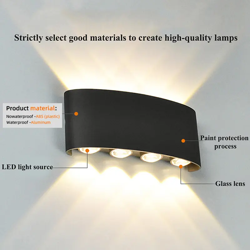 LED Wall Sconces Modern Indoor Outdoor Lamp, White Up Down Wall Mount Lights for Living Room Hallway Bedroom Decor - Image 2