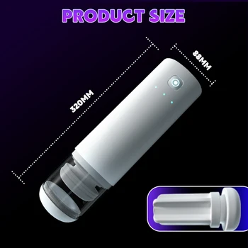 HESEKS Men Double Automatic Telescopic Sucking Masturbating Toys Male Heating Voice Support Vagina Adult Toys for Men