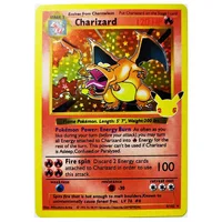 3pcs Pokemon 25Th Anniversary Collection Cards PTCG Charizard Blastoise Flash Cards Game Anime Rare Collection Cards Gift Toys 2