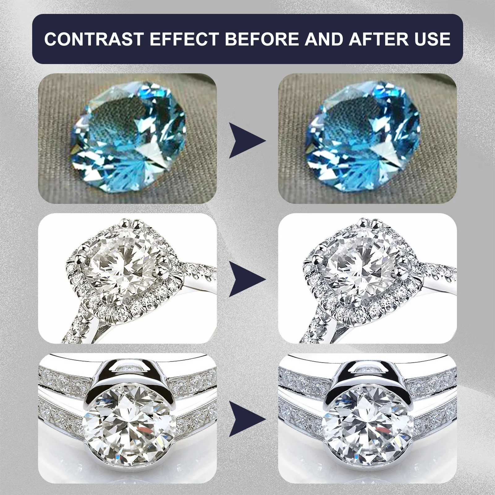 Fine Jewelry Cleaner Liquid Earrings Diamond Jewelry Cleaner for Gold Silver Rings & Precious Stones jewelry cleaning solution