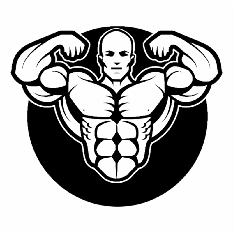 

Автомобильная наклейка для бодибилдинга Be Strong Muscle Fitness Decor, съемная, водонепроницаемая, черная/белая