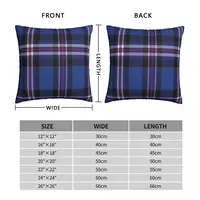 Rangers Tartan Square Pillowcase Polyester Linen Velvet Pattern Zip Decor Throw Pillow Case Home Cushion Cover 45x45 2