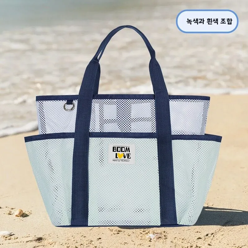 대용량 수영 가방 피트니스 비치 드라이/웻 분리형 숄더/핸드 캐리 네트 수납 가방 (남성용 스포츠 및 요가)