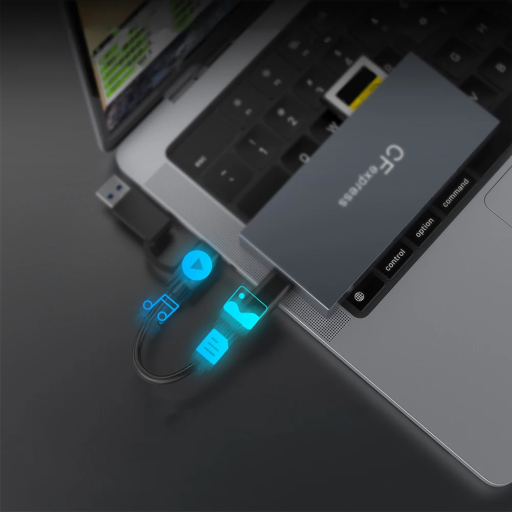 CFexpress 타입 B/CF/XD/MS/SD/TF 메모리 카드 리더, USB 3.2 Gen2, 10Gbps 휴대용 CF 익스프레스 리더, 윈도우 XP 맥 OS X용, 6 in 1