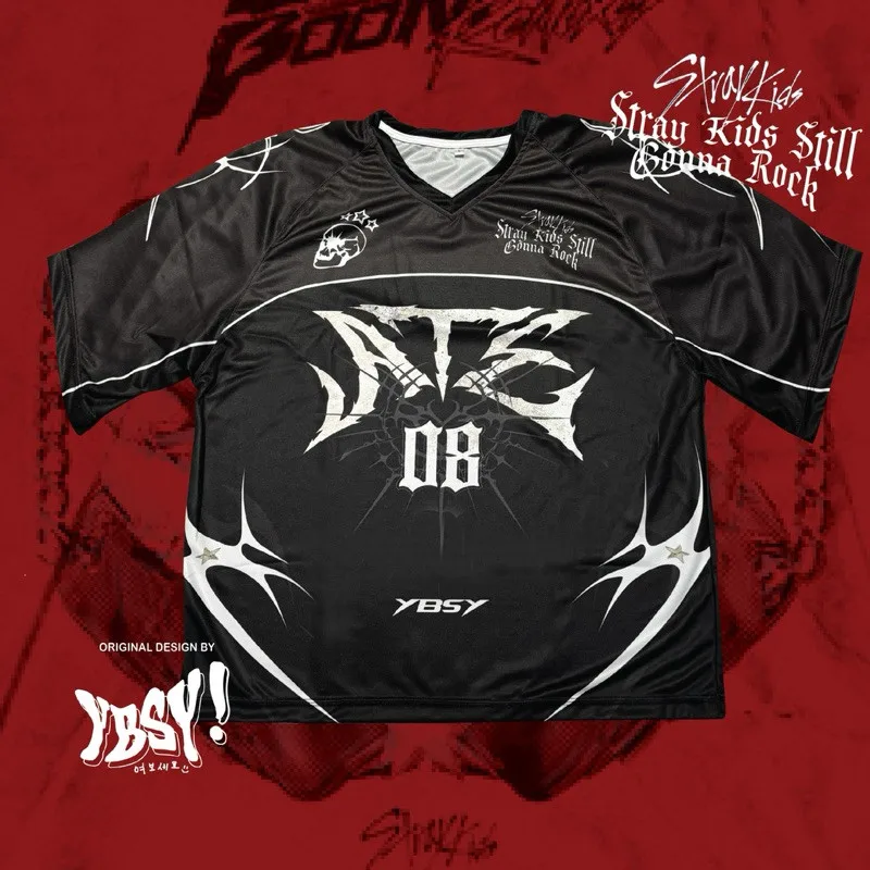 [IEY] ★24SS★BATTERY BACK LOGO T-SHIRT/韓国人気 T-SHIRT / BLACK【XL】/ Stray Kids『Fan Connecting 2024 