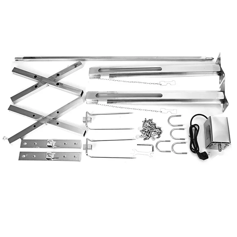 BBQ Rack Electric Rotisserie Grill Motor 25W Maximum Load 40kg Cooking Length 110cm Goat Pig Chicken BBQ Stainless Steel 4