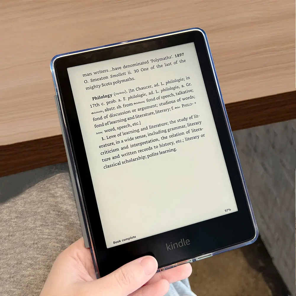 Acrylic Back Shell Kindle Case with Hand Strap