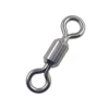 50/200pcs Power Saltwater Fishing Swivels All 304 Stainless Steel Strong Rolling Swivels 1/0#-14# Lure Hook Fishing Connector 1