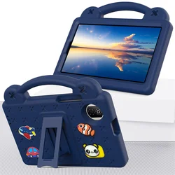 Adorable Children's Tablet Case with EVA Foam and Foldable Kickstand - Case with Strap (Deep Blue)