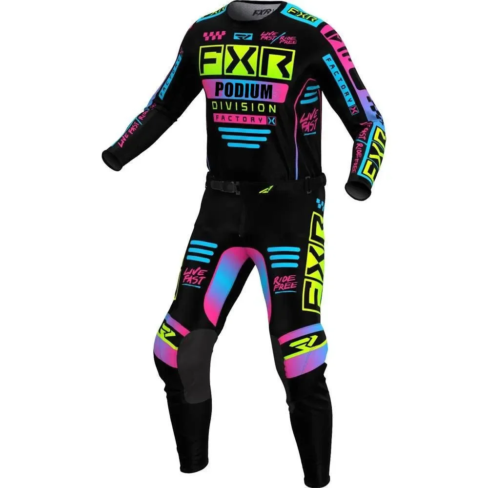 PodiumFXRBlackPink2024MotocrossJerseySetDirtBikeClothingOff