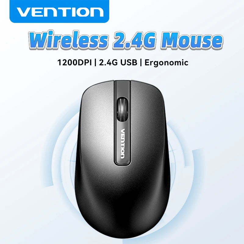 Ergonomic Wireless Mouse with USB Receiver