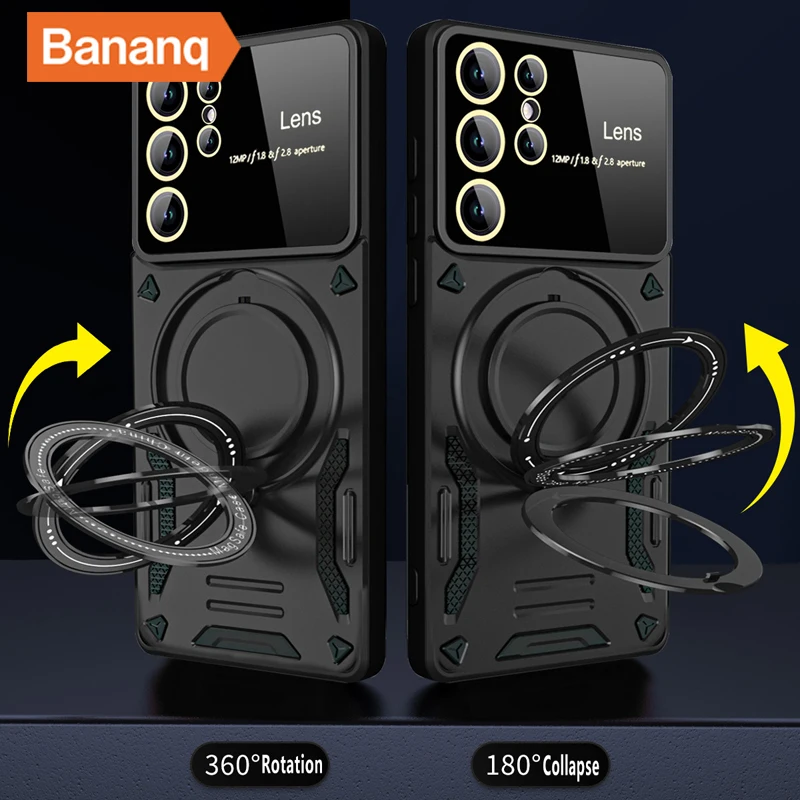 Bananq – coque avec anneau magnétique, étui pour Samsung S24 S23 S22 Plus Ultra S21 S20 FE A14 A15 A24 A25 A34 A54 A04 A04E A05 A05S_voghion.com