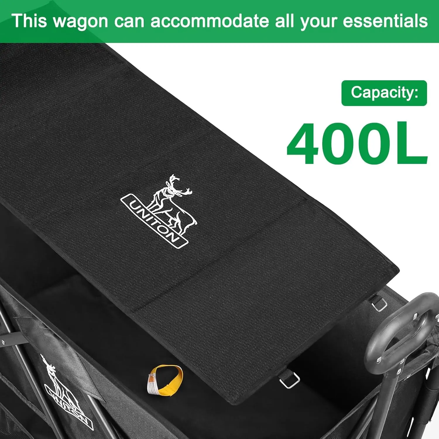Double Decker Wagon 600lb Capacity 400L Collapsible Sports Wagon