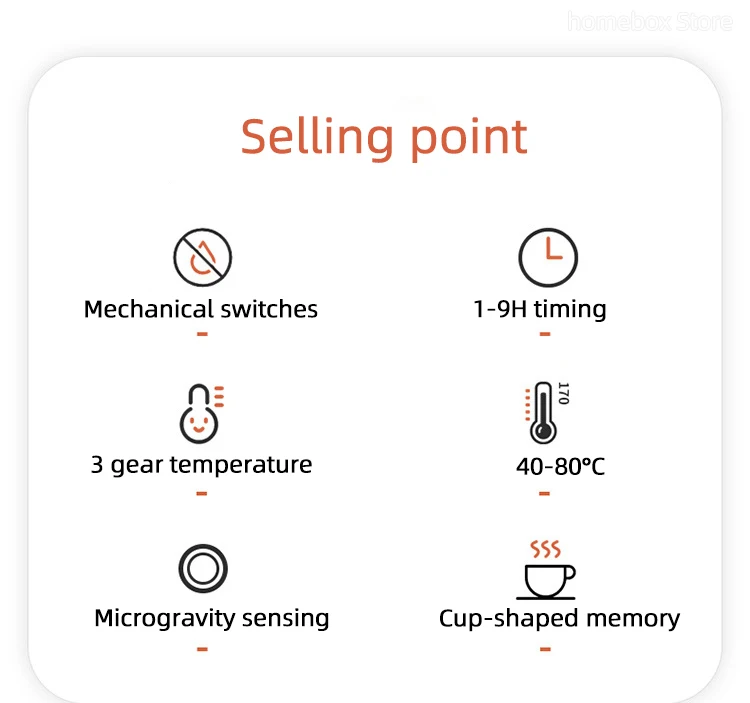 Description Picture 6 of item110V/220V Coffee Mug Warmer Cup Heater Hot Tea Makers Timing Heating Pad Warmer Coaster Electric Hot Plate Coffee Heater 36W
