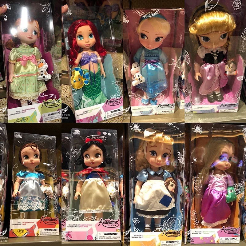 40Cm Genuine Disney Princess Anime Figure Doll Snow White Princess Kawaii Modello Da Collezione Giocattolo Frozen Elsa Salon Doll Girl Gift