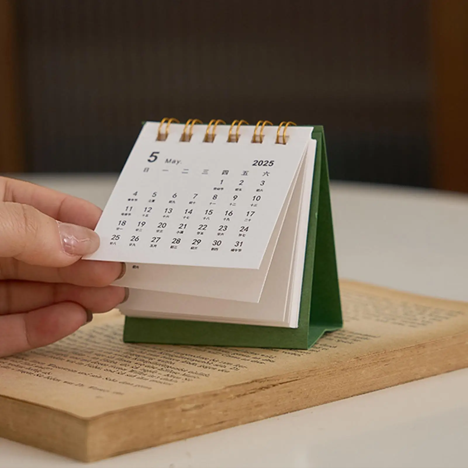 2025-2026 Desk Calendar, From May 2025 To December 2026, 20-Month Small Calendar, 6.5x7x3cm Paper Small Desk Calendar Calendar