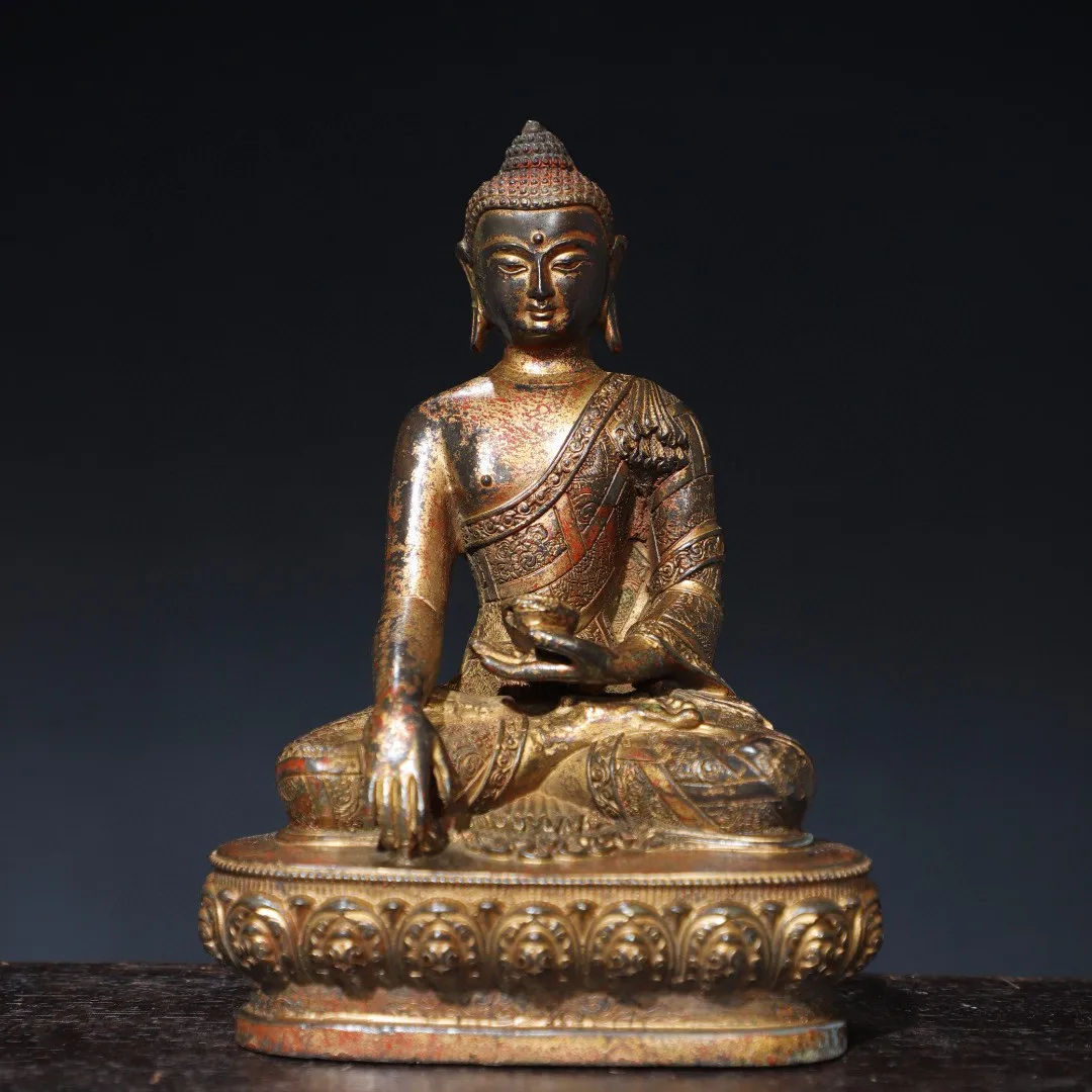 

Тибетская латунная глина Nipo, Золотая картина cinnabar, орнамент для фотостудии, товары для дома, 20 см