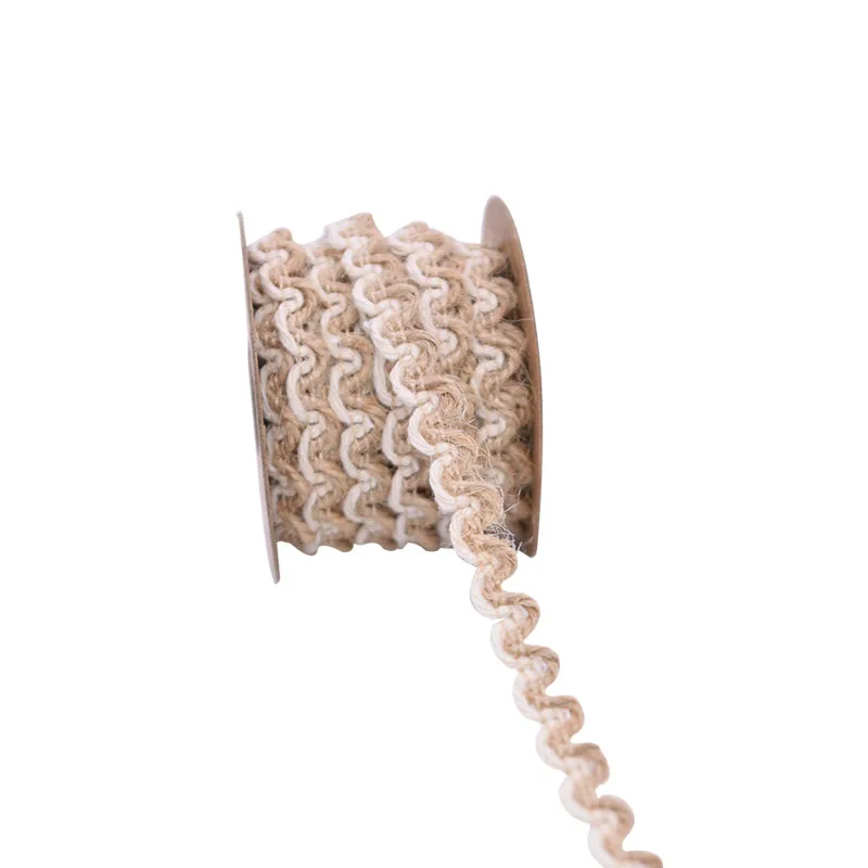 5Meter Natural Vintage Burlap Jute Ribbons Christmas Party Handwork Gift Wrapping DIY White Jute Ribbon Home Wedding Decoration