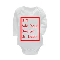 Kids Customized Print T Shirt Baby Custom Your Own Design Or Logo T-shirt Boys and Girls DIY Newborn Clothes 0-2 years old
