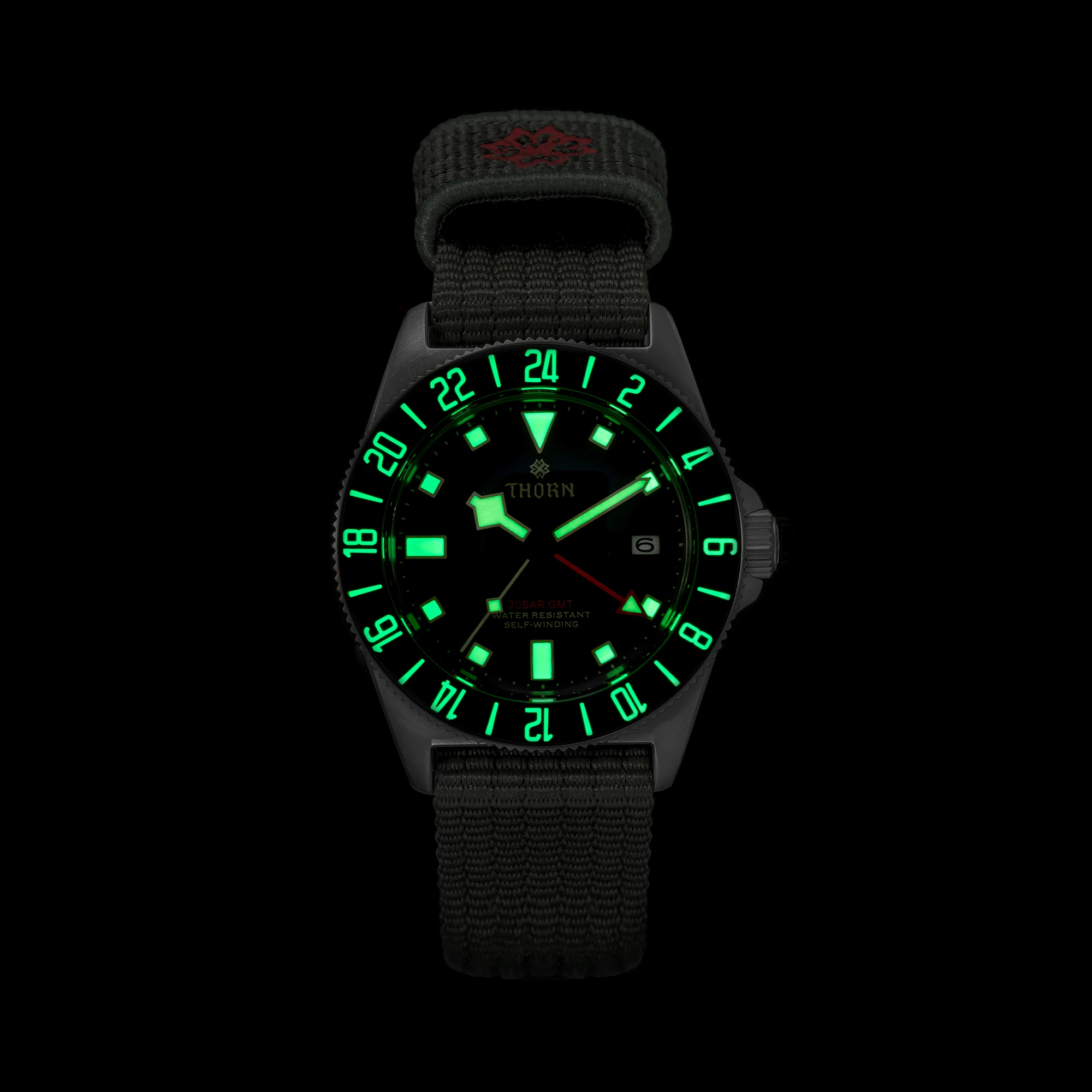 Thorn T020 Titanium Gmt Watch Automatic Mechanical Men’s Diving_voghion.com