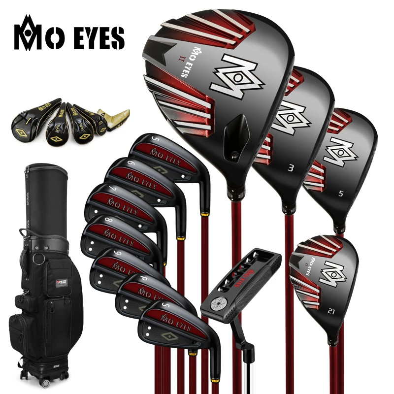 

PGM Mo Eyes 12 Pieces/Set of Complete Titanium Golf Clubs (with Bag) Mens Womens Super Rebound Golf High-end Professional Set