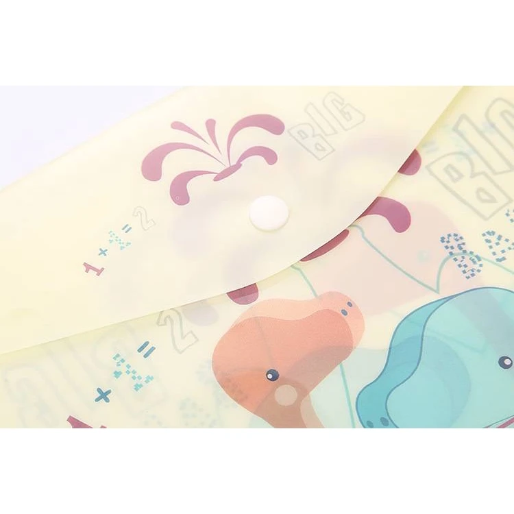 File Folder File Storage Bag Document Organizer Durable Folder Cute Snap Unicorn A4 File Bag Animal Document Organizer Storage bag Office School Supplies Stationery kids gift