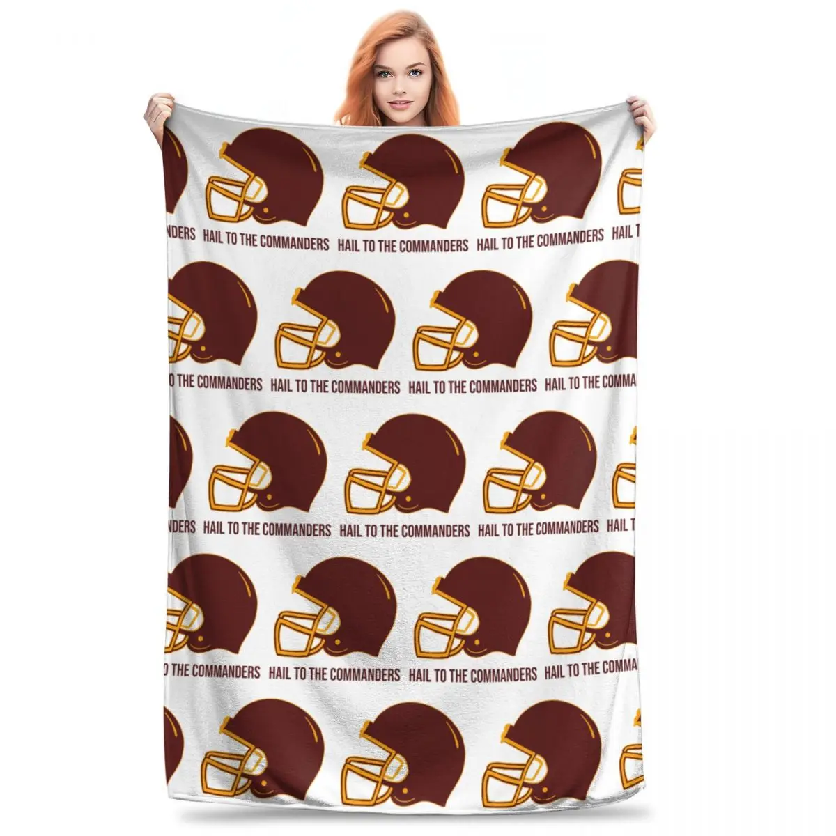 Hail To The Commanders - Washington Commanders Blankets Fleece Throw Blanket Sofa For Couch Bedding Travel Throws Bedspread 2