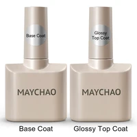MAYCHAO 12ml No Wipe Top Coat Base Coat Primer UV LED Nail Gel Polish Reinforcement Gel Soak Off Semi Permanent Nail Art Varnish 1