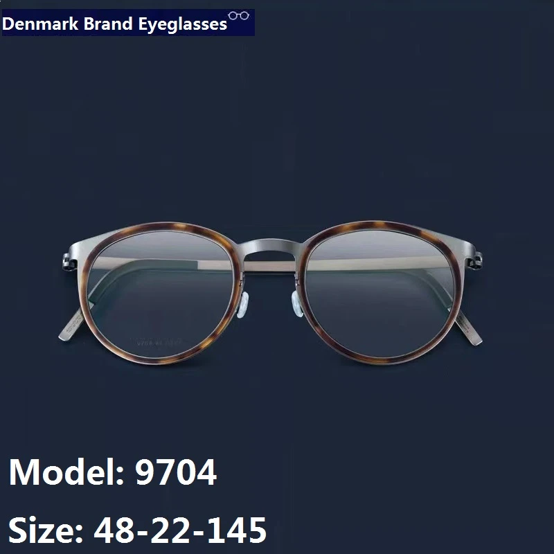 Denmark Brand Designer Glasses Frames Men Women Vintage Round Titanium