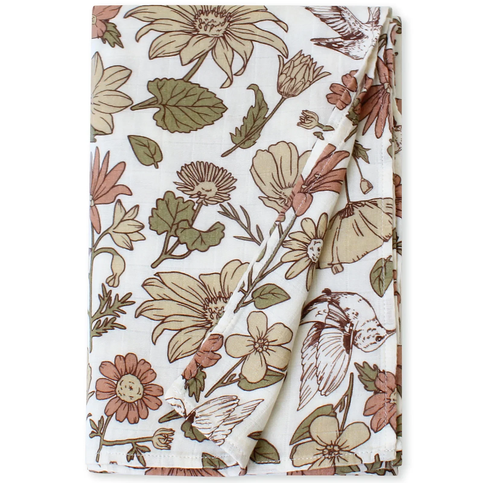 70% Bamboo+30% Cotton Muslin Swaddles Baby Blankets Newborn Bedding Blanket Feeding Cover Flower Baby Blanket Diaper 6
