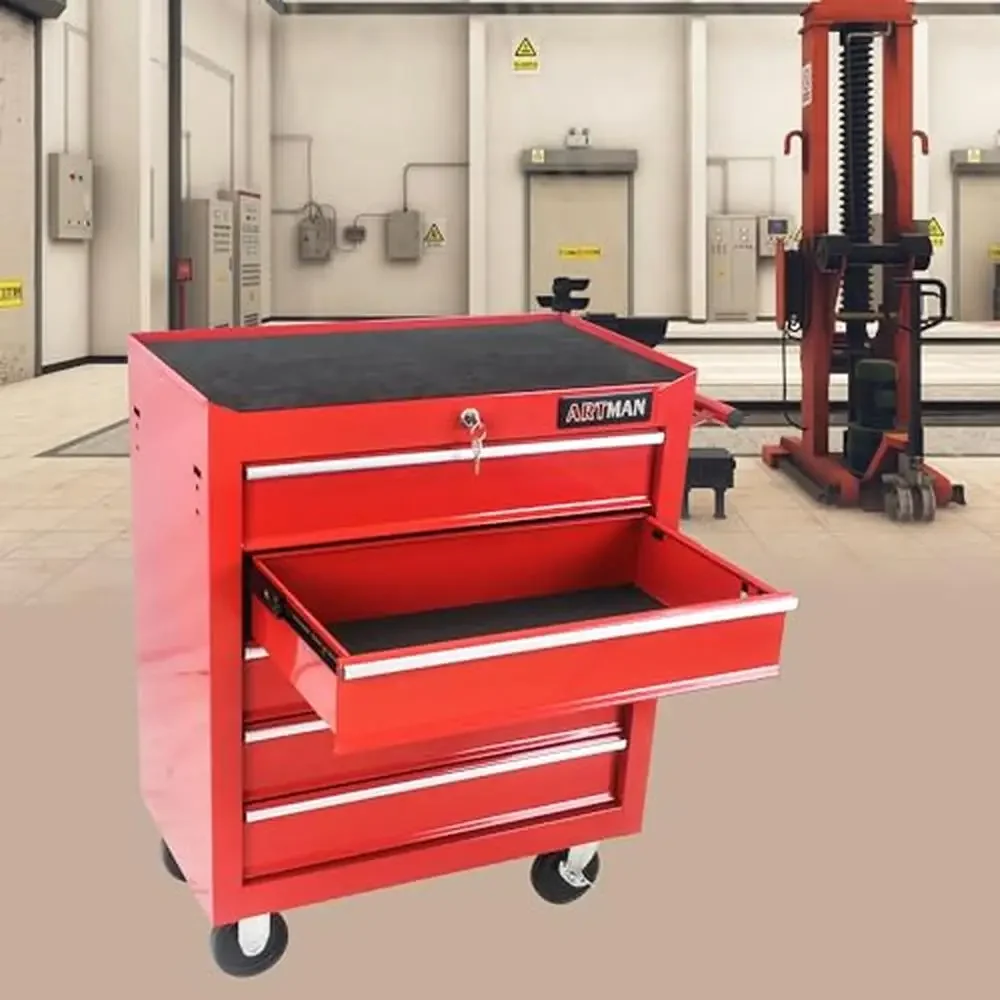Multi-Functional 5-Drawer Rolling Tool Cart Mechanic Organizer Cabinet 2