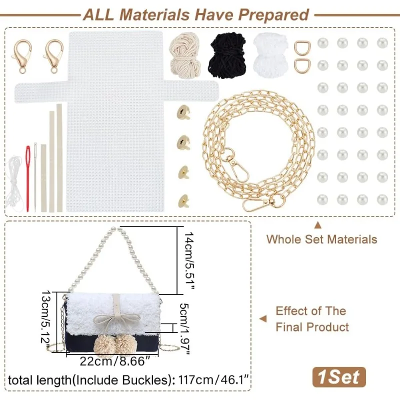 DIY Knitting Crochet Handbags Kit Mesh Plastic Canvas Kit for Shoulder Bags DIY Knitting Crochet Crossbag Materials Handmade diy knitting kit craft supplies