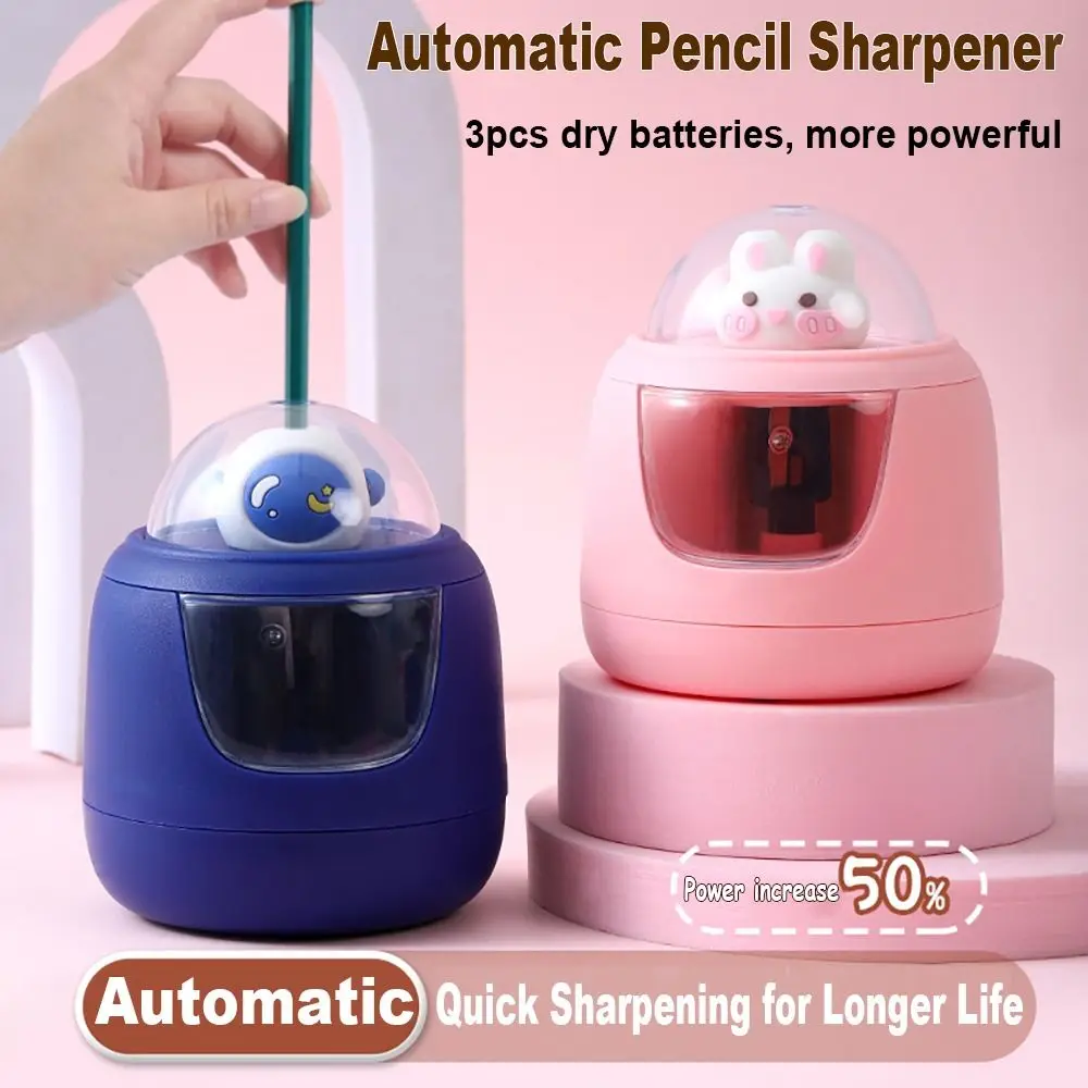 

Stationery Automatic Pencil Sharpener Student Electric Enters Lead Pen Sharpening Tool Cartoon School Supplies Sharp Blade