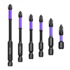 5x Non-slip PH2 Magnetic Batch Head Cross Screwdriver Hardness Drill Bit Anti-skidding Shock Resistance Cross Shaped Screwdriver 5