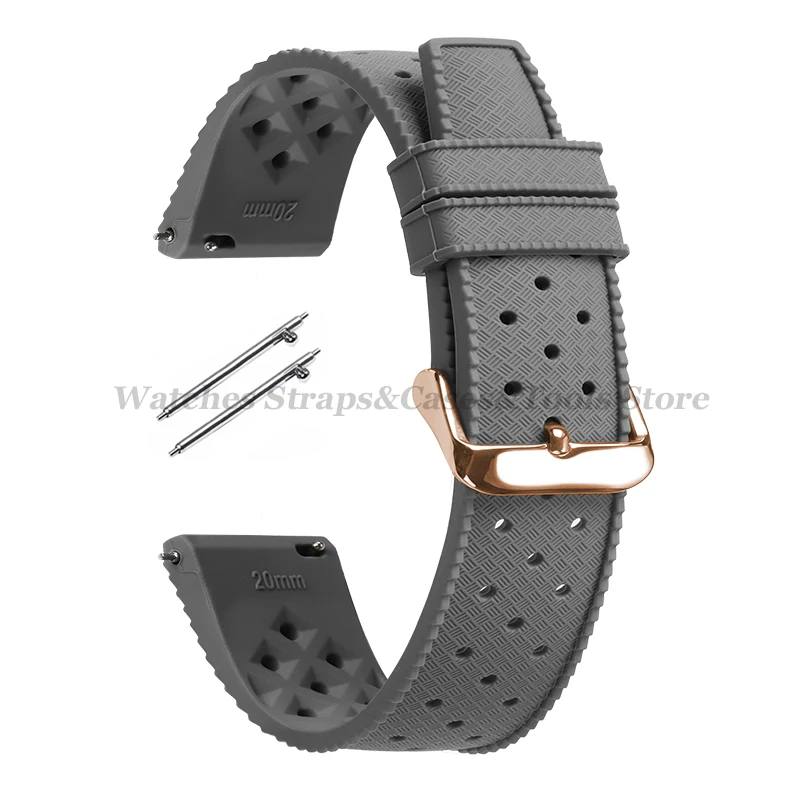 Tropical Silicone Quick Release Watch Band Strap – Premium Rubber Tropic Design