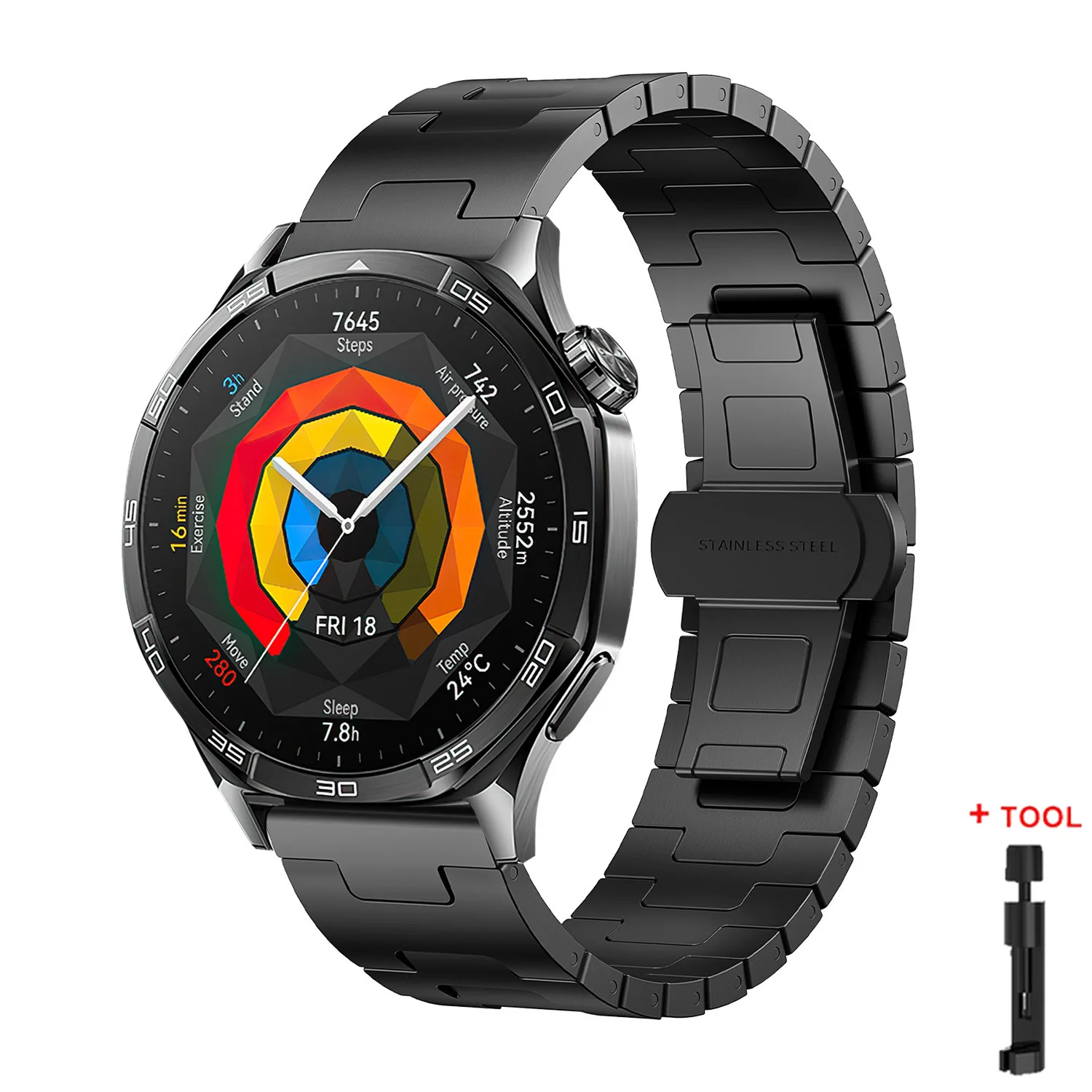 22mm Luxury Titanium Men's Metal Bracelet Watch Band