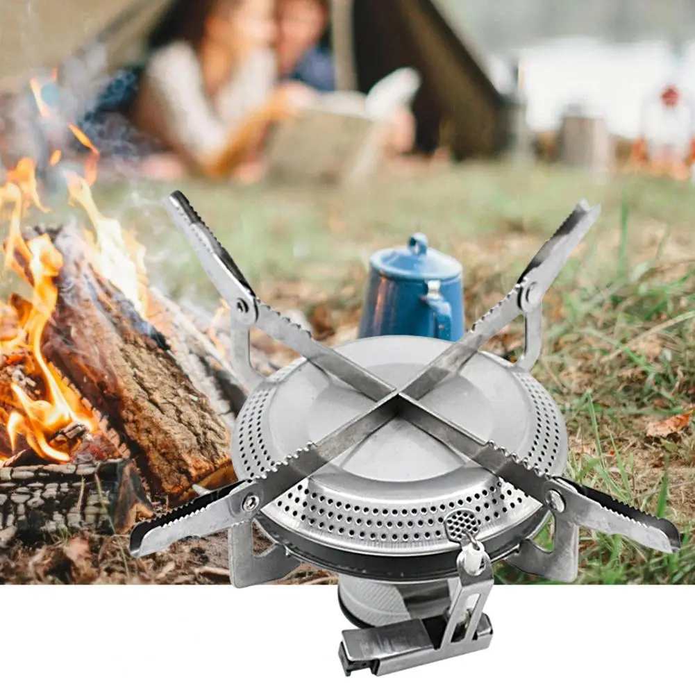 

BBQ Stove Folding Portable Durable No Deformation Good Sealing Barbecue Tools Wear Resistant Outdoor Pan Furnace Burner Outdoor