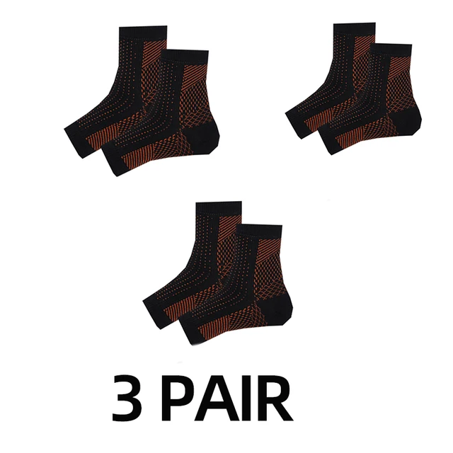Men Women Sports Socks Foot Angel Anti Fatigue Outerdoor Compression Breatheable Foot Sleeve Support Socks Brace Sock 3 pair