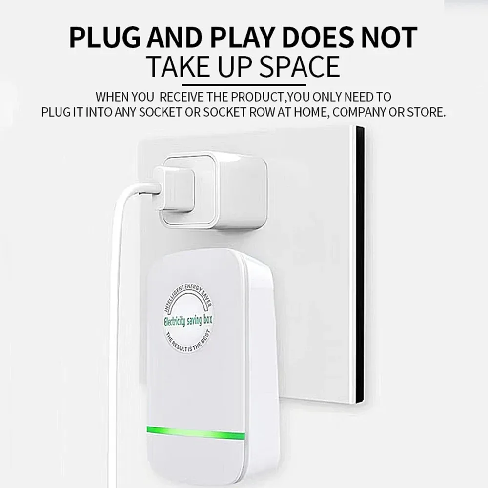 Electricity Saver Pro Power Energy Saving Device 90V-250V EU Plug Voltage Stabilizer for Home Office Reduce Consumption 3