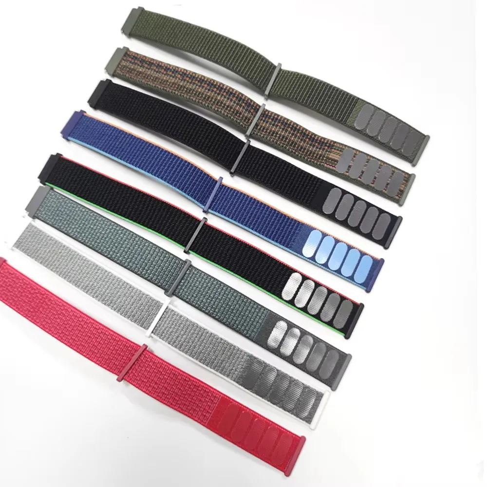 Breathable Adjustable Nylon Sports Watch Strap, 20mm/22mm
