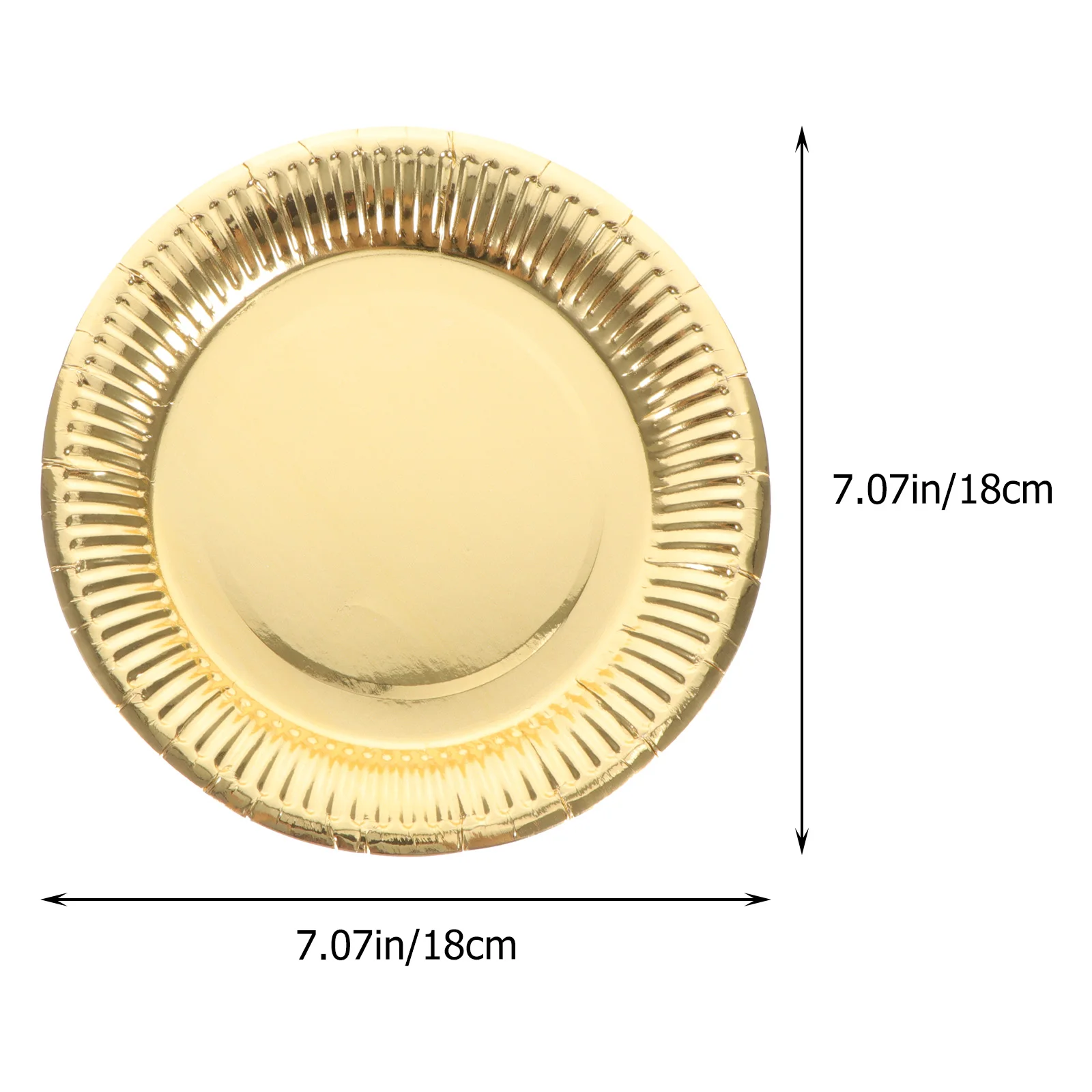 Party Paper Plate Disposable Dishondos Plates Tableware Plastic Trays Fruit Pastry Round Wedding Birthday Dinnerware 20 Pcs